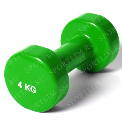 Гантель виниловая "York" 4.0 кг (зеленая) B35019